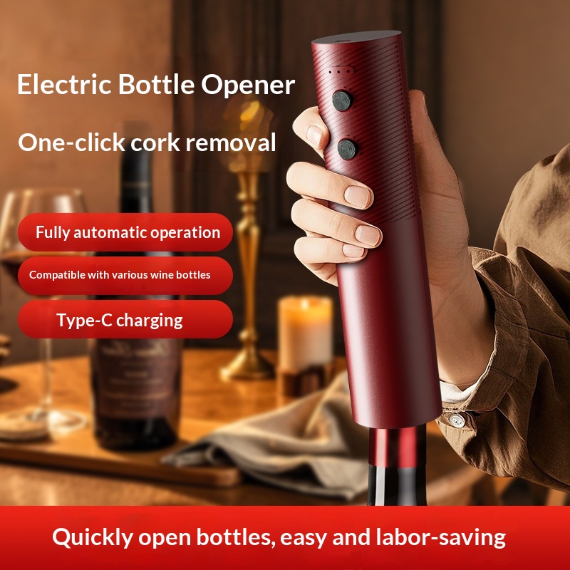 Kitchen Gadgets Gifts - فتاحة زجاجات نبيذ كهربائية قابلة لإعادة