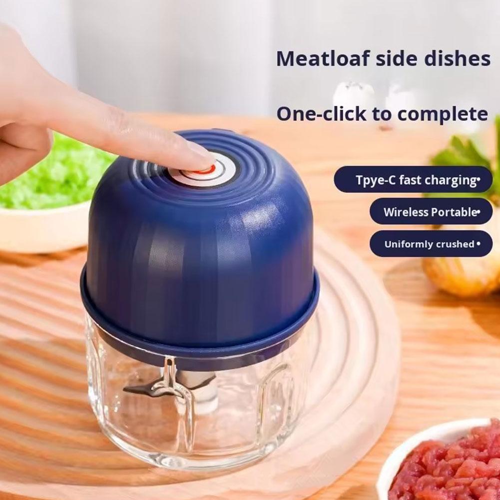 Kitchen Gadgets Electronic - مفرمة ثوم كهربائية صغيرة محمولة تعمل