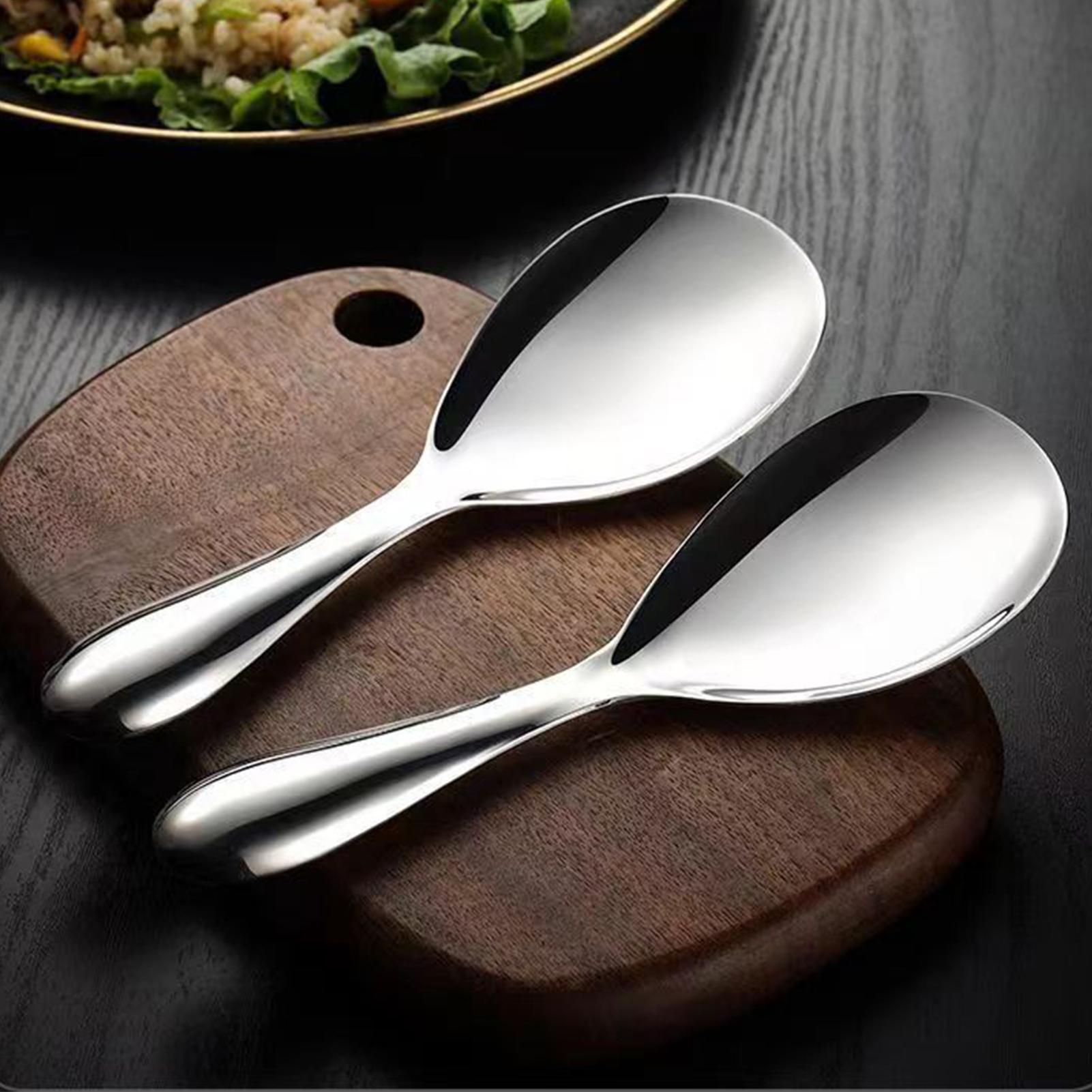 Kitchen Gadgets Under 100 - الفولاذ المقاوم للصدأ ملعقة أرز مجداف