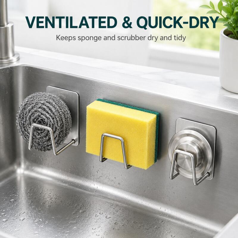 حامل إسفنج ذاتي اللصق من الفول - مراجعة Kitchen Gadgets Gifts وسعره