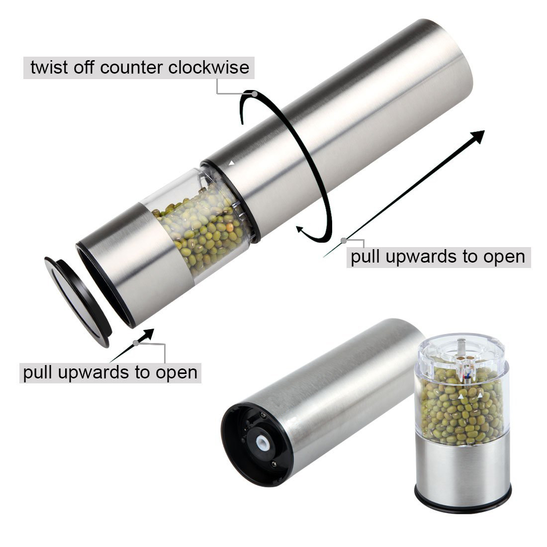 مطحنة ملح وفلفل كهربائية من ال - مراجعة Kitchen Gadgets Gifts وسعره