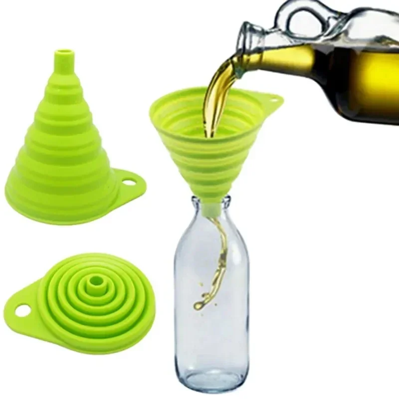 1/4 قطعة قمع سيليكون قابل للطي - مراجعة Kitchen Gadgets For Small Kitchens وسعره